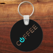 Koffievoeding (blauw) sleutelhanger (Voorkant)