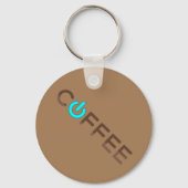 Koffievoeding (blauw) sleutelhanger (Achterkant)