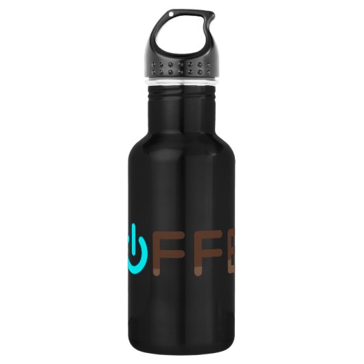 Koffievoeding (blauw) waterfles (Voorkant)