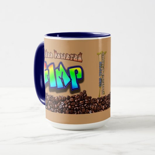 Koffievoeding Gimp. Mok (Voorkant links)