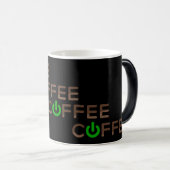 Koffievoeding (groen) magische mok (Voorkant rechts)