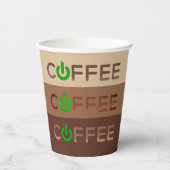 Koffievoeding (groen) papieren bekers (Voorkant)