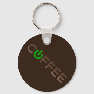 Koffievoeding (groen) sleutelhanger