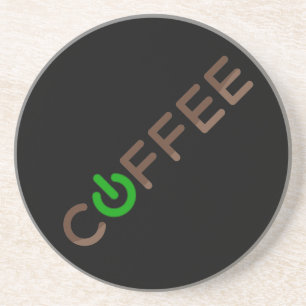 Koffievoeding (groen) zandsteen onderzetter
