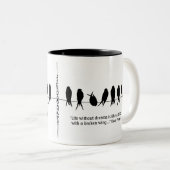 Koffievogels op een draad aanpassen door de Mok Ko (Voorkant rechts)