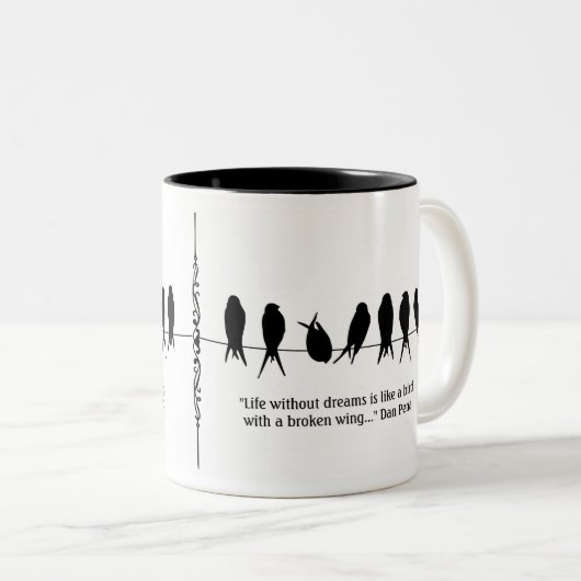 Koffievogels op een draad aanpassen door de Mok Ko (Voorkant rechts)