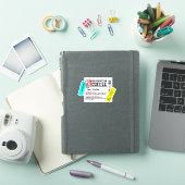 Koffievoorstelling met waarschuwingslabels Funny Sticker (iPad Cover)
