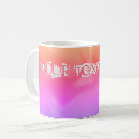 Koffievormig mok met kleurrijk vormig design (Voorkant links)