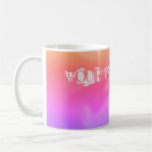 Koffievormig mok met kleurrijk vormig design (Links)