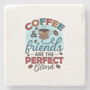 Koffievrienden zijn het perfecte mengsel stenen onderzetter