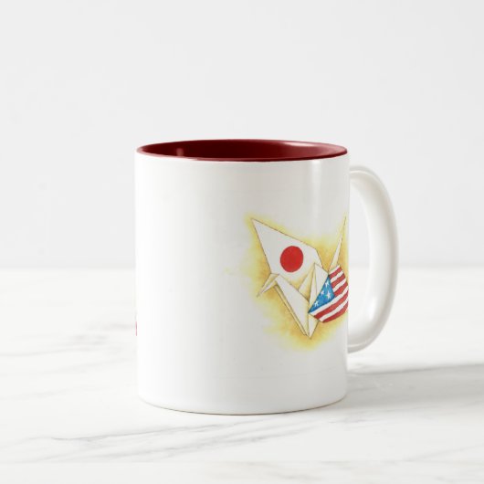 Koffievriendschap tussen Japan en de VS: Mok twee (Voorkant rechts)