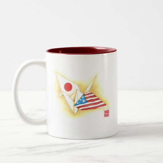 Koffievriendschap tussen Japan en de VS: Mok twee  (Links)