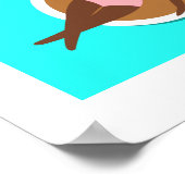 Koffievrouwen in Koffiebekers, keukenkunst Poster (Hoek)