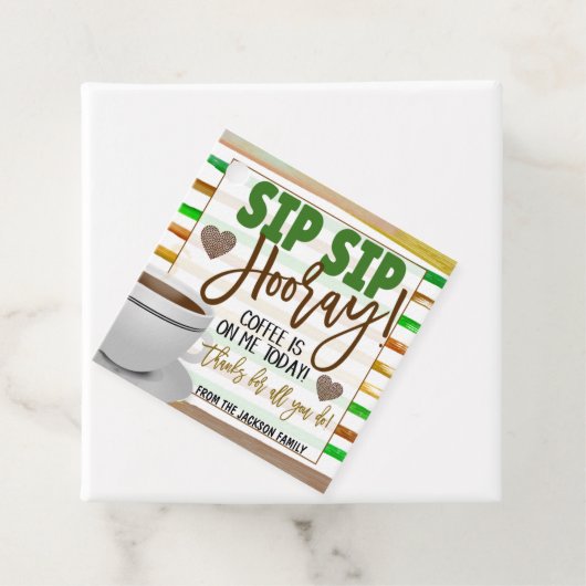 Koffiewaardering Dank je cadeau Label (In situ)