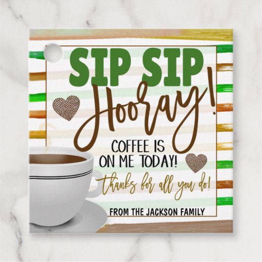 Koffiewaardering Dank je cadeau Label (Voorkant)