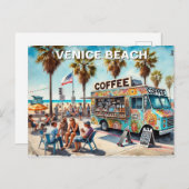 Koffiewagen Venice Beach Briefkaart (Voorkant / Achterkant)