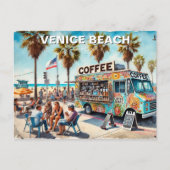 Koffiewagen Venice Beach Briefkaart (Voorkant)