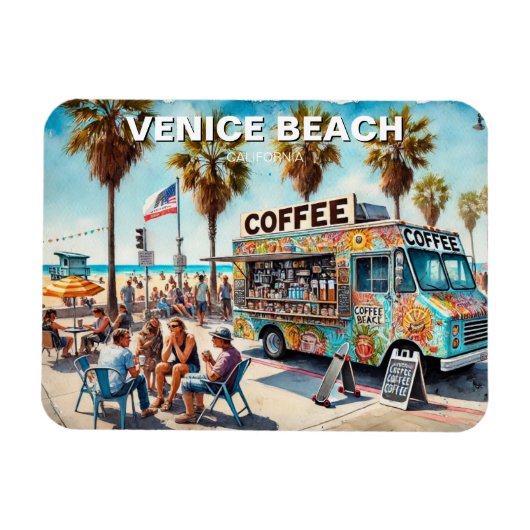 Koffiewagen Venice Beach Magneet (Horizontaal)