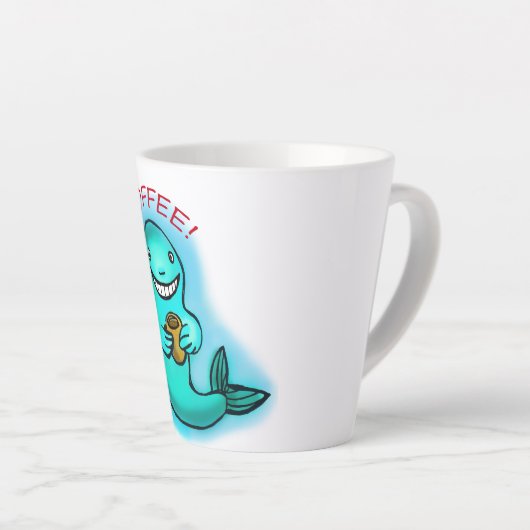 koffiewalvis latte mok (Rechterhoek)