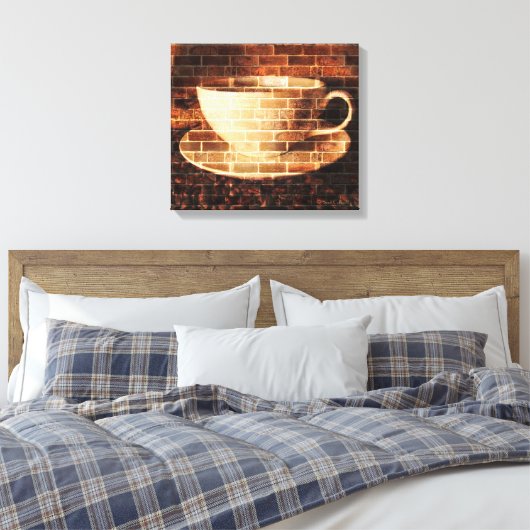 Koffiewandkunst Canvas Afdruk (Insitu (Slaapkamer))