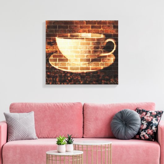 Koffiewandkunst Canvas Afdruk (Insitu (Woonkamer))
