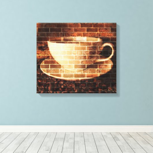  Koffiewandkunst Canvas Afdruk (Insitu (Houten vloer))