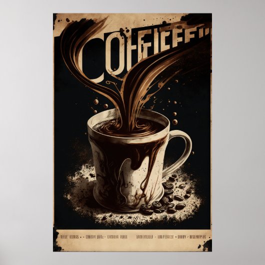 Koffiewandkunst Poster (Voorkant)