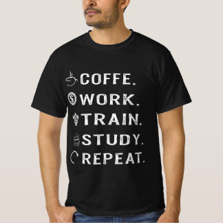 Koffiewerk Trein Studie Herhaal T-shirt