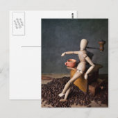 Koffiewerknemer Briefkaart (Voorkant / Achterkant)