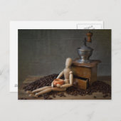 Koffiewerknemer Briefkaart (Voorkant / Achterkant)