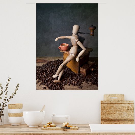 Koffiewerknemer Poster (Keuken)