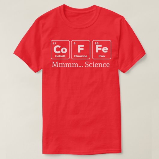 Koffiewetenschap T-shirt (Design voorkant)