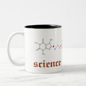 koffiewetenschap tweekleurige koffiemok (Links)