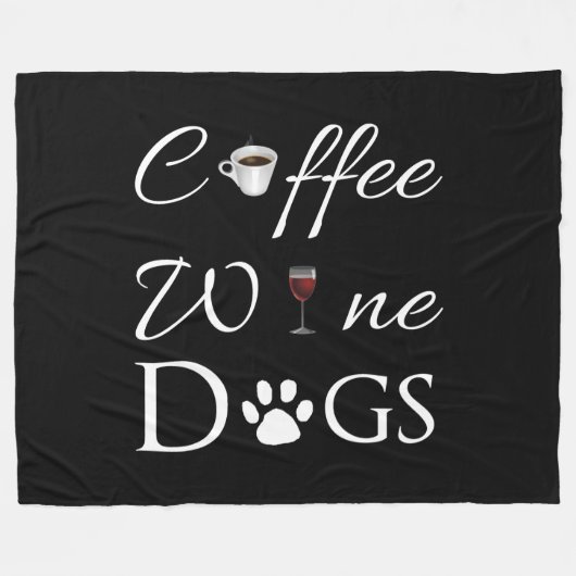 Koffiewijn Dogs Fleece Blanket (Voorkant (Horizontaal))