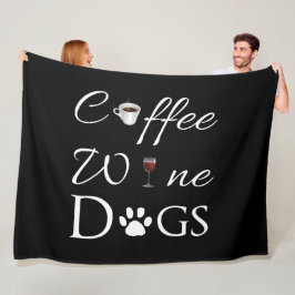 Koffiewijn Dogs Fleece Blanket Deken