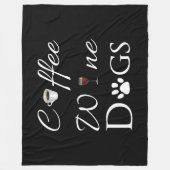Koffiewijn Dogs Fleece Blanket Deken (Voorkant)