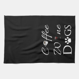 Koffiewijn Dogs Kitchen Towel Theedoek