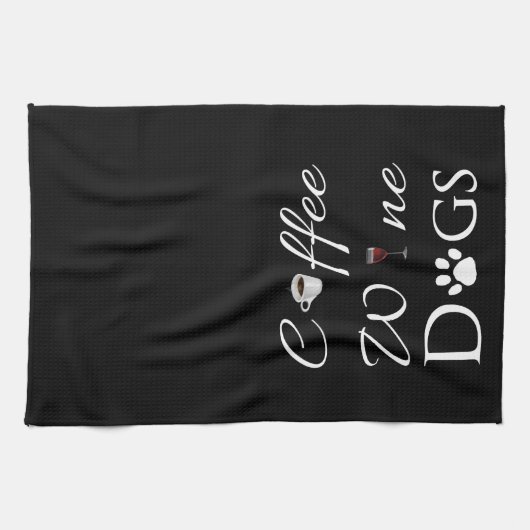 Koffiewijn Dogs Kitchen Towel Theedoek (Horizontaal)