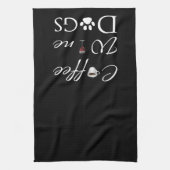 Koffiewijn Dogs Kitchen Towel Theedoek (Verticaal)
