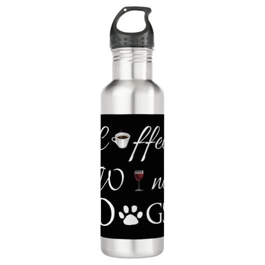 Koffiewijn Dogs Water Fles (Voorkant)