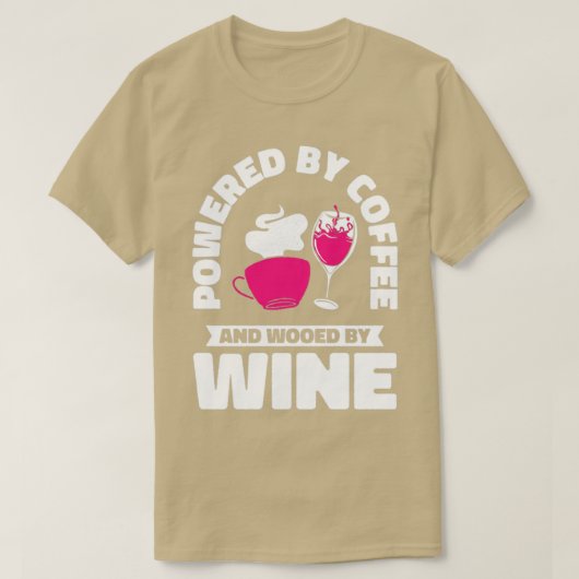 Koffiewijn Drink cafeïnevrije wijnDrinker2 T-shirt (Design voorkant)