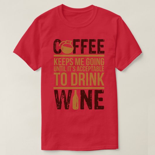 Koffiewijnliefhebber T-shirt (Design voorkant)