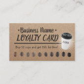 Koffiewinkel 10 cups - Robuust Kraft - klantenserv Klantenkaartje (Voorkant)