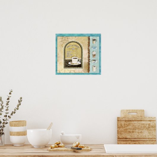 Koffiewinkel 24 uur open, Audrey Jeanne Roberts Poster (Keuken)