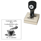 Koffiewinkel, 2x2 rubberstempel (Gestempeld)