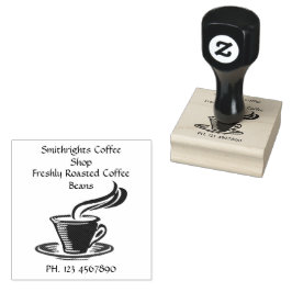 Koffiewinkel, 2x2 rubberstempel