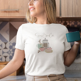 Koffiewinkel Bakkerij Cafe Quirky Retro Waterverf T-shirt