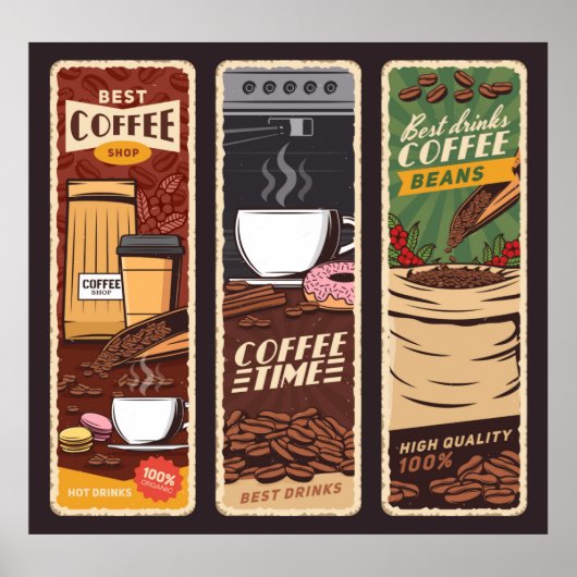 Koffiewinkel   banners, cafetaria en poster (Voorkant)