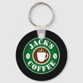 Koffiewinkel Bean en Cup logo sleutelhanger voor b (Voorkant)