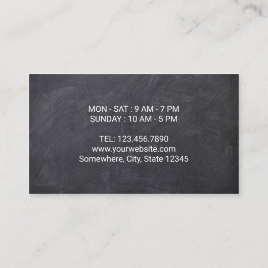 Koffiewinkel - bijtend Chalkboard - afe Loyalty (Achterkant)